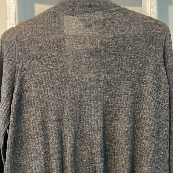 Vince Charcoal nwt cashmere wool ribbed lightweight Draped Cardigan medium - Picture 8 of 9